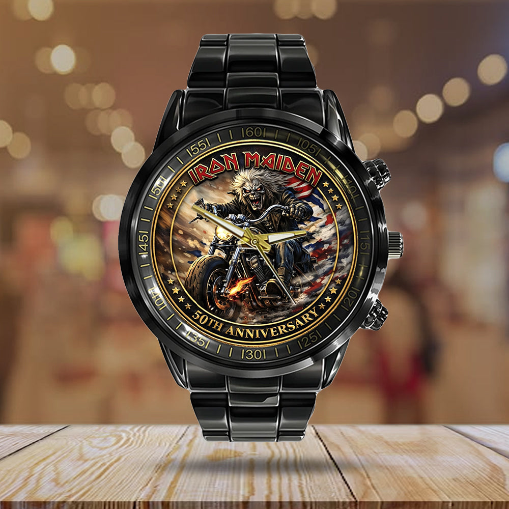 Iron Maiden Black Stainless Steel Watch - TMTHU5599