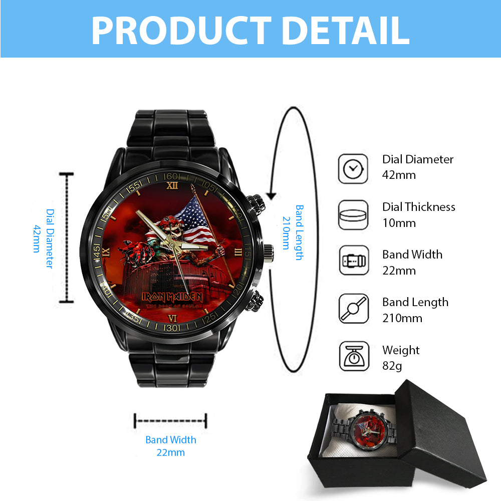 Iron Maiden Black Stainless Steel Watch - GNE NEW340