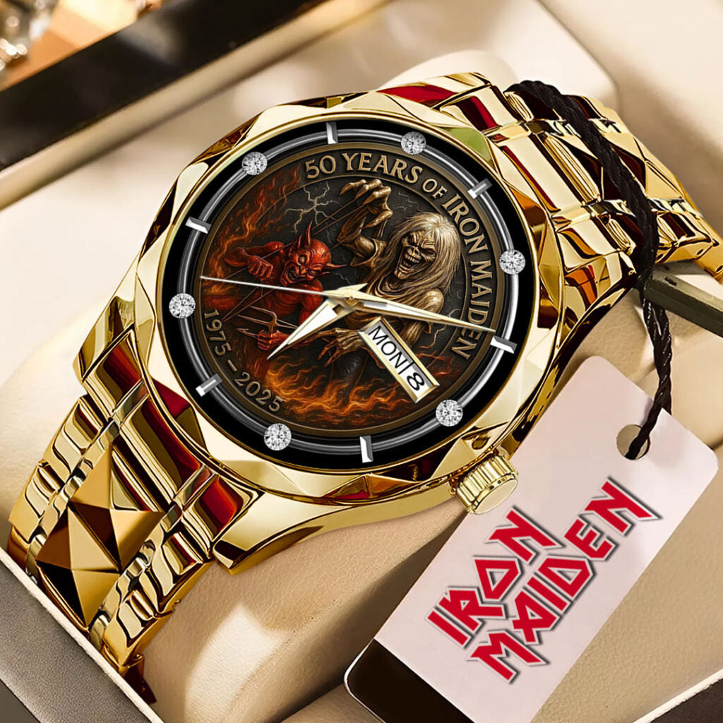 Iron Maiden Alloy Luxury Quartz Watch - GNE 4170