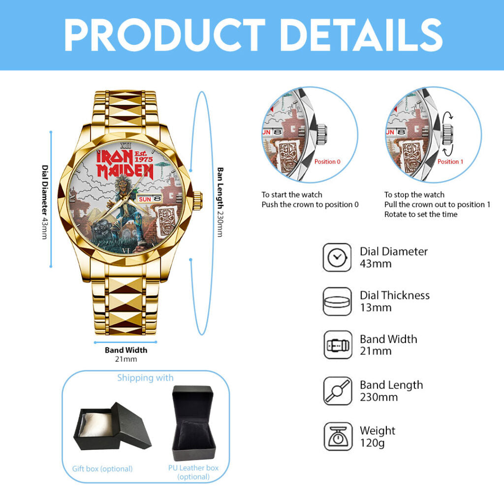 Iron Maiden Alloy Luxury Quartz Watch - HOATT 11740