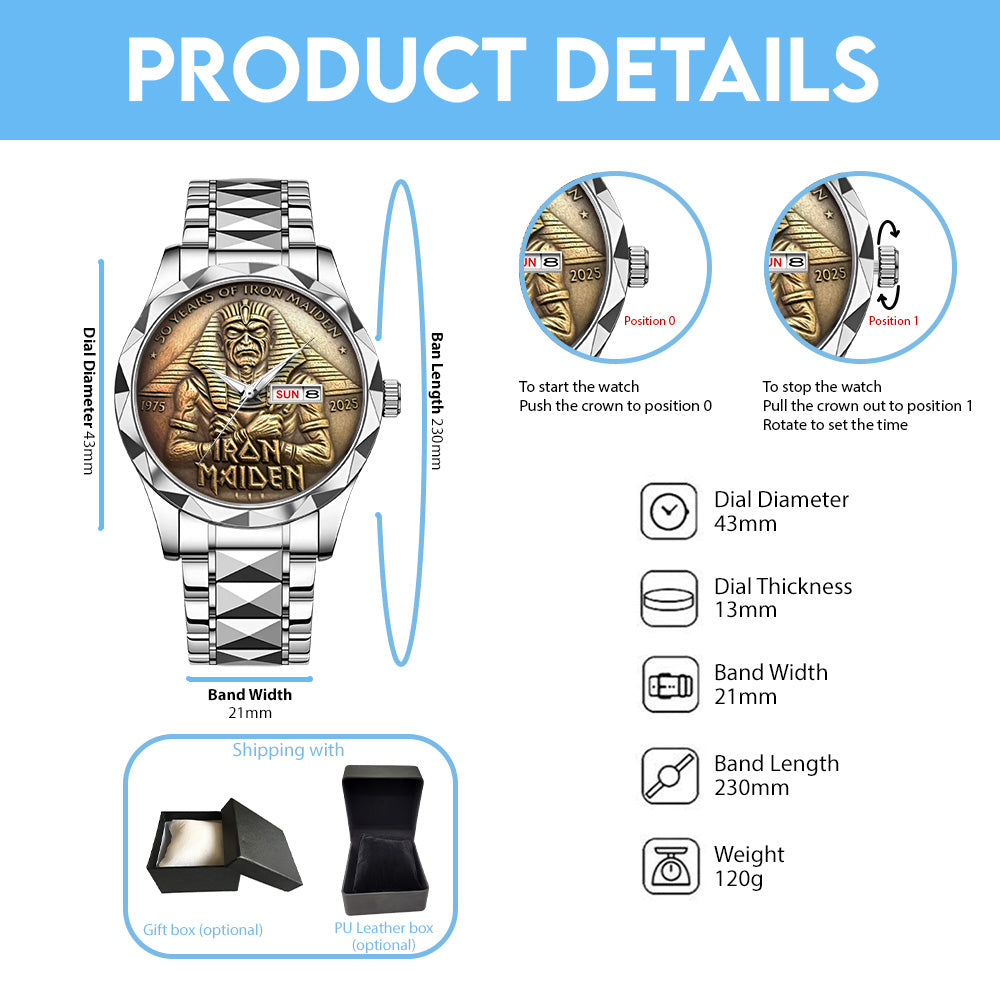 Iron Maiden Alloy Luxury Quartz Watch - TANTN 15093