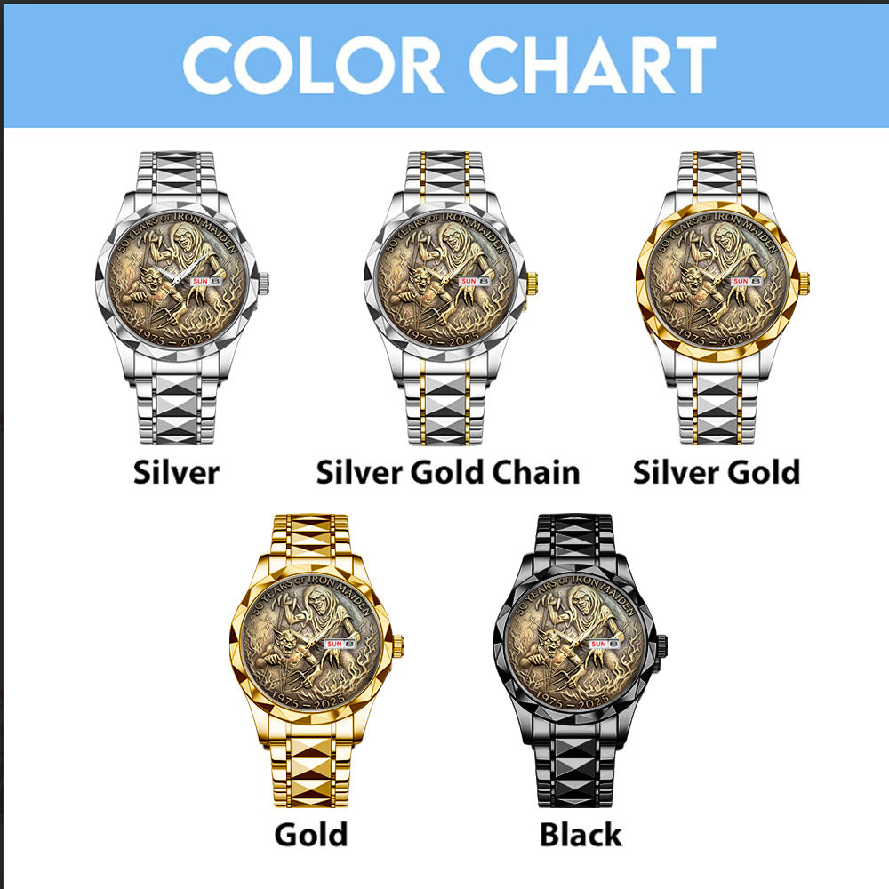 Iron Maiden Alloy Luxury Quartz Watch - TANTN 15094