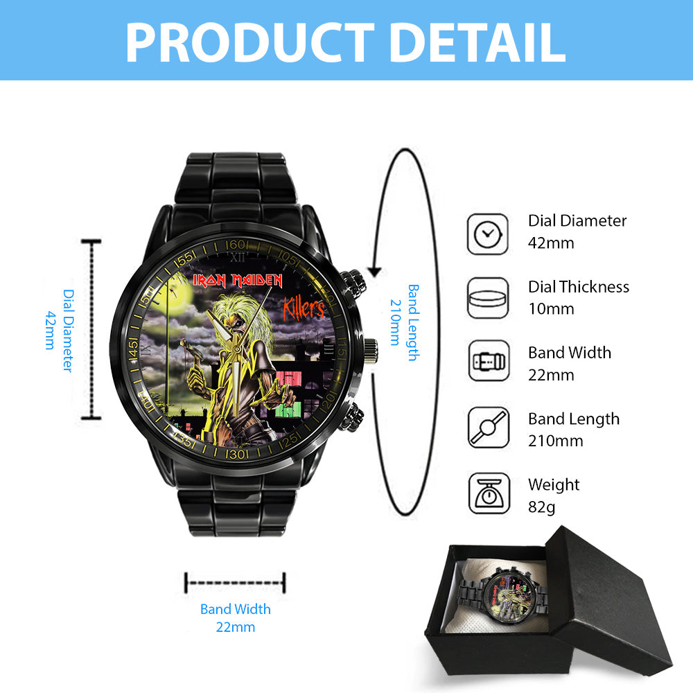 Iron Maiden Black Stainless Steel Watch - GNE 3074