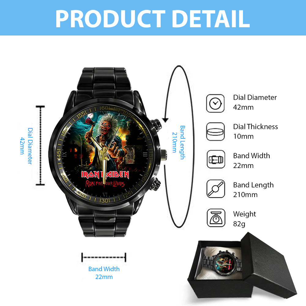 Iron Maiden Black Stainless Steel Watch - GNE 3077