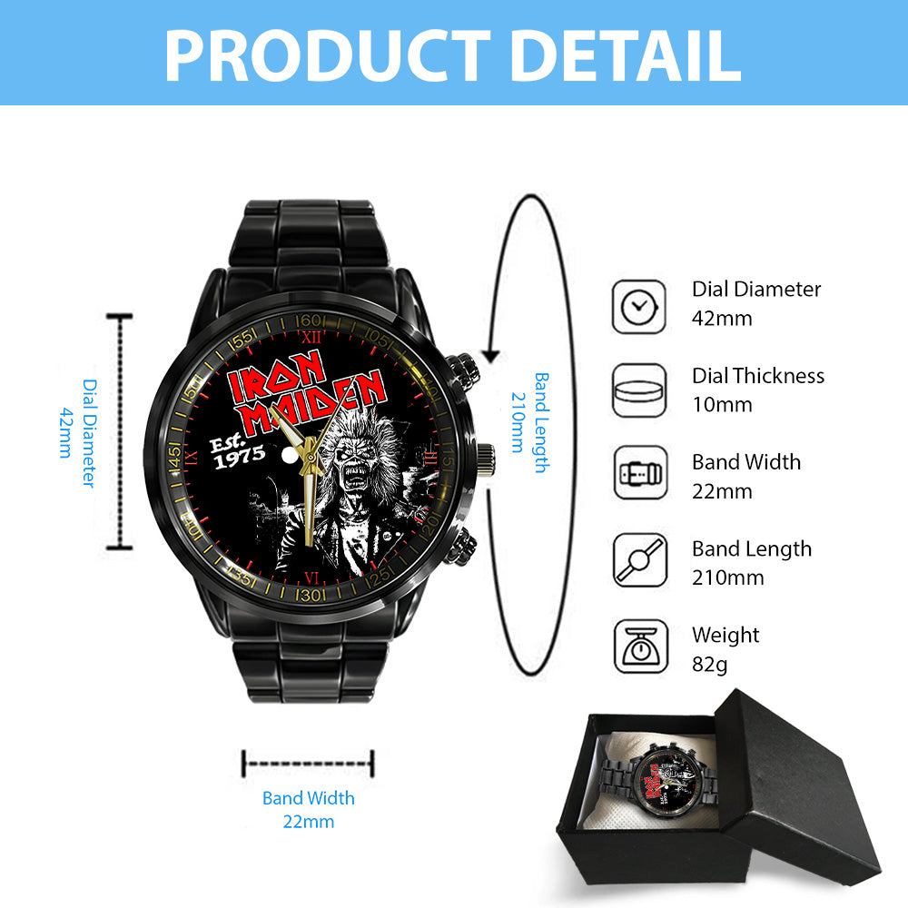 Iron Maiden Black Stainless Steel Watch - GNE 3080