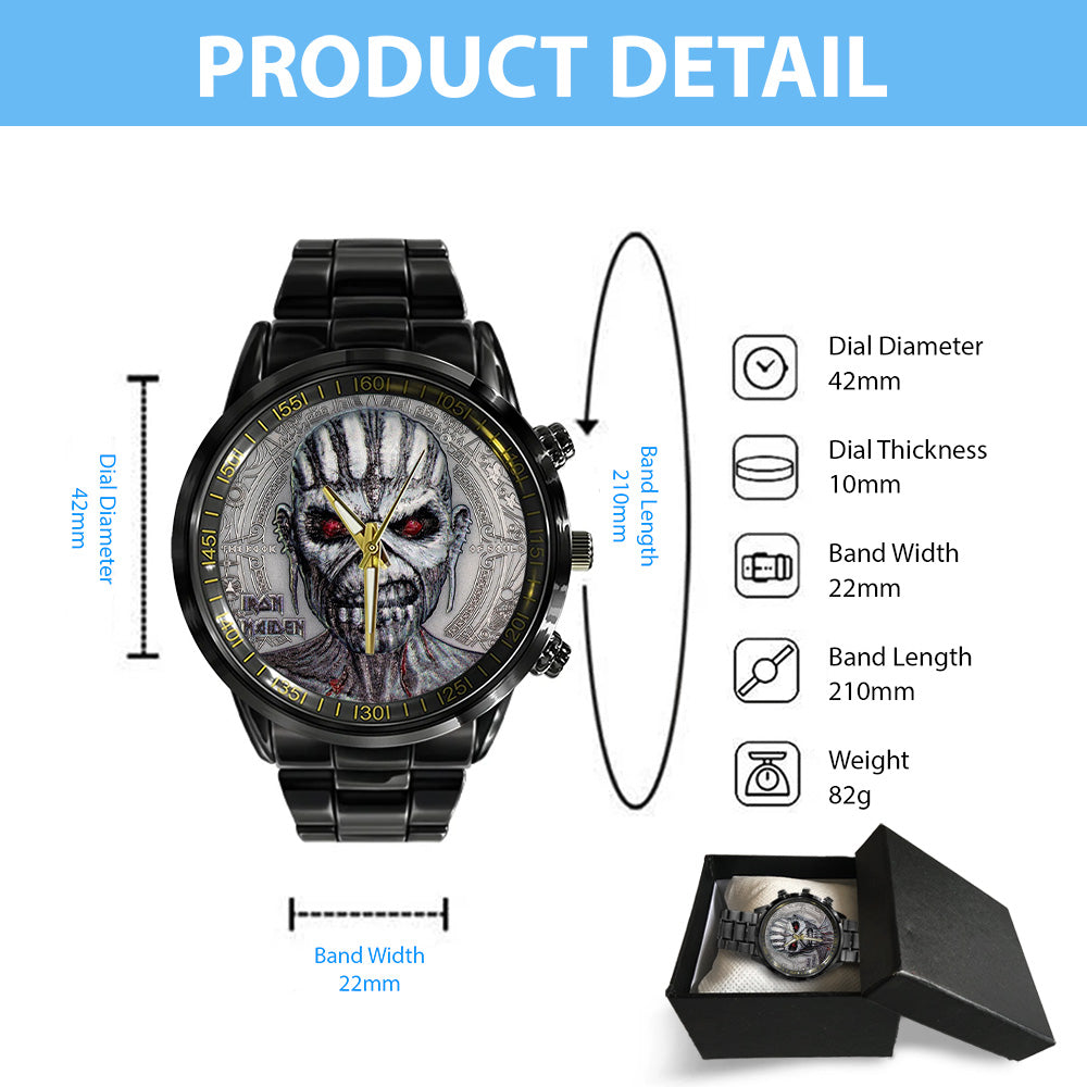 Iron Maiden Black Stainless Steel Watch - TANTN 12256