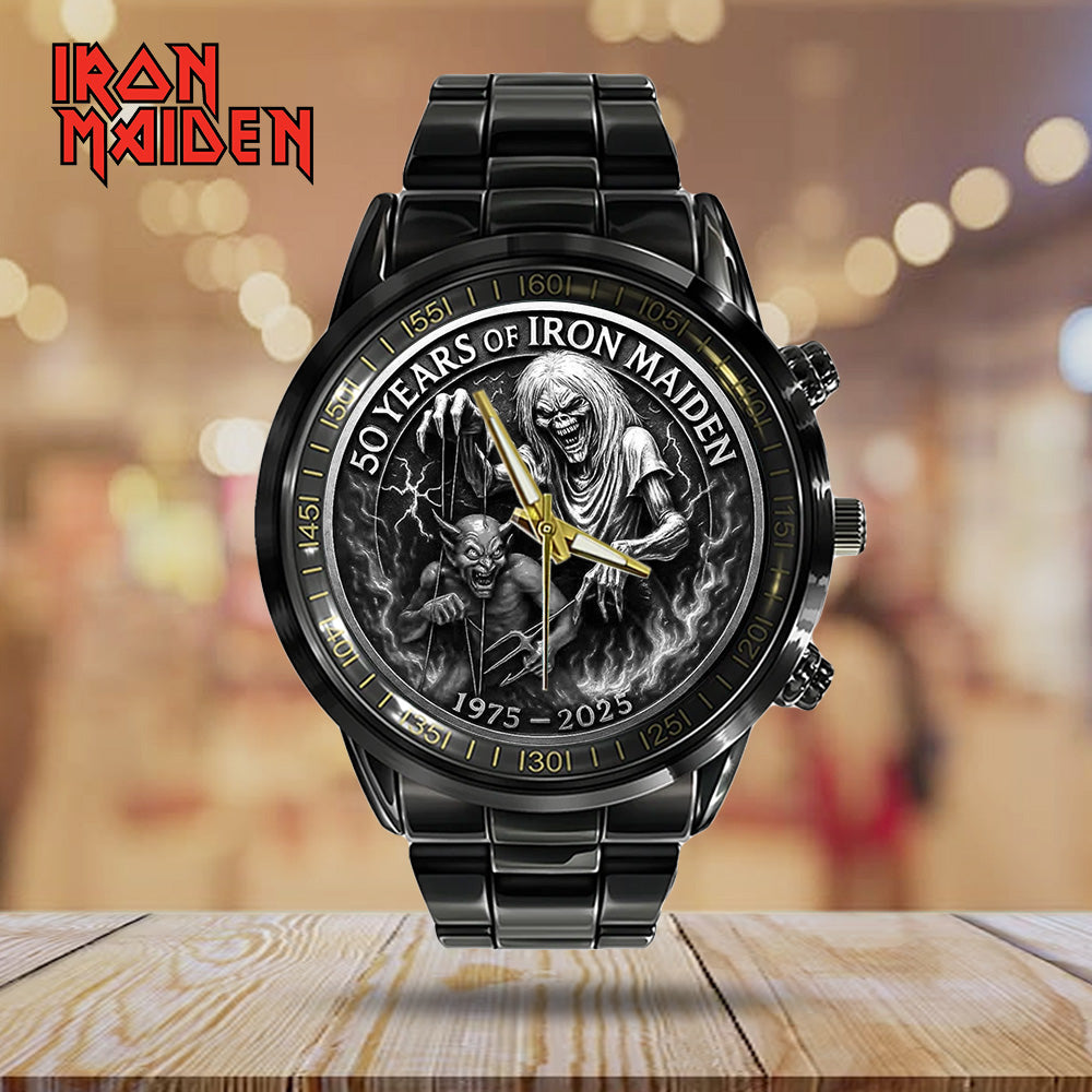 Iron Maiden Black Stainless Steel Watch - TANTN 13500