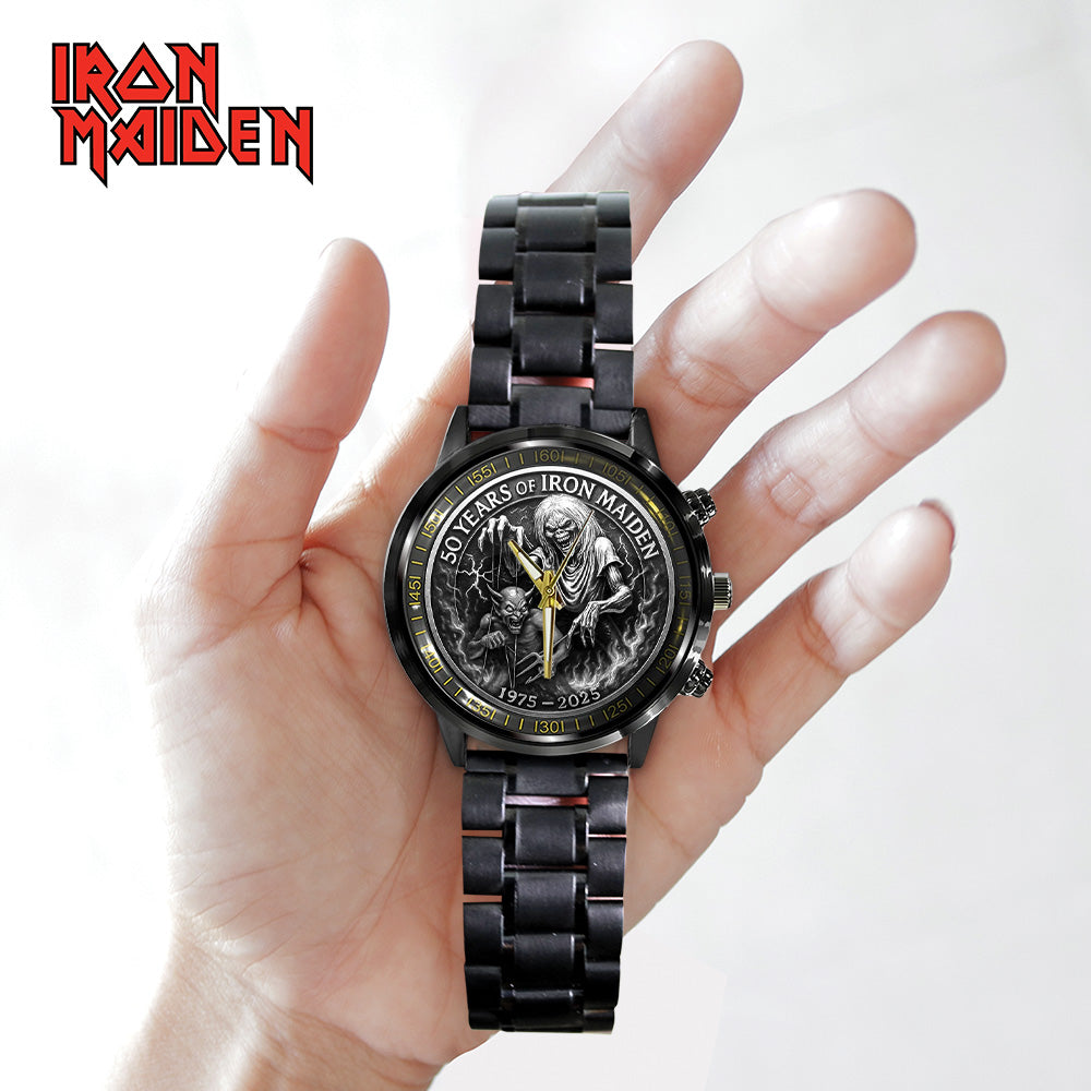 Iron Maiden Black Stainless Steel Watch - TANTN 13500