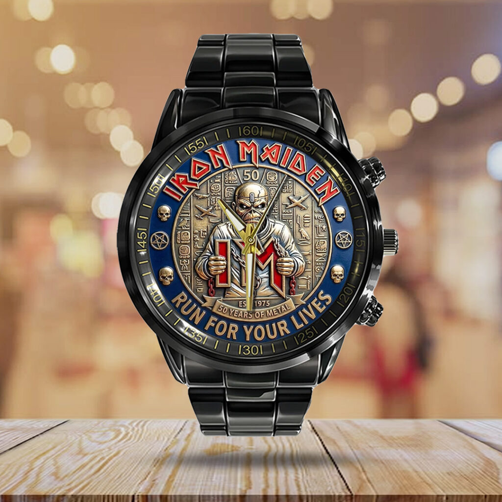 Iron Maiden 50th Anniversary Black Stainless Steel Watch - TANTN21563
