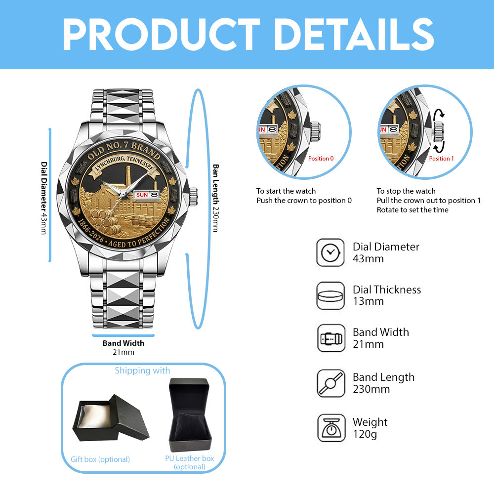 Jack Daniel's 160th Anniversary Alloy Luxury Quartz Watch - TANTN20697