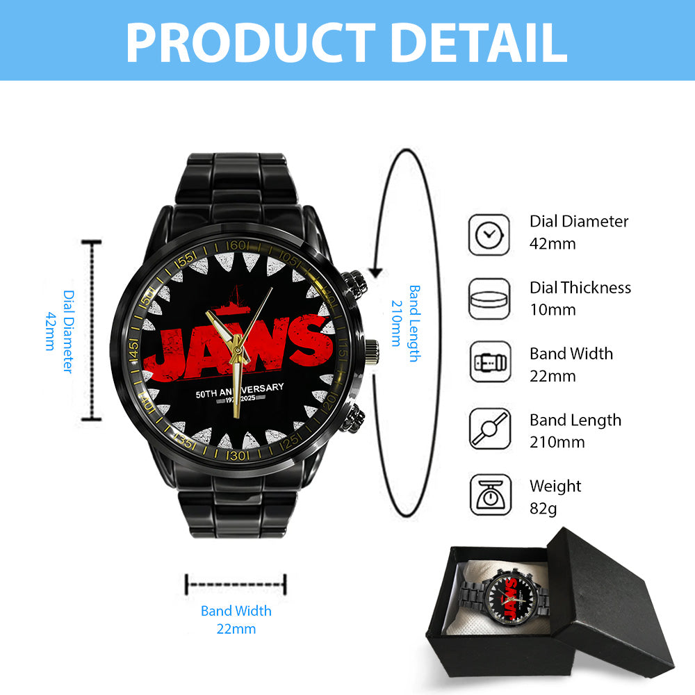 Jaws Black Stainless Steel Watch - GNE 3371
