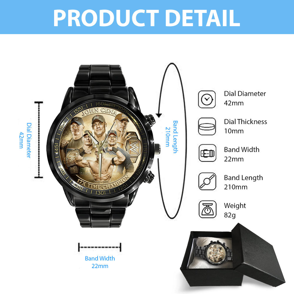 John Cena Black Stainless Steel Watch - TMTHU2862