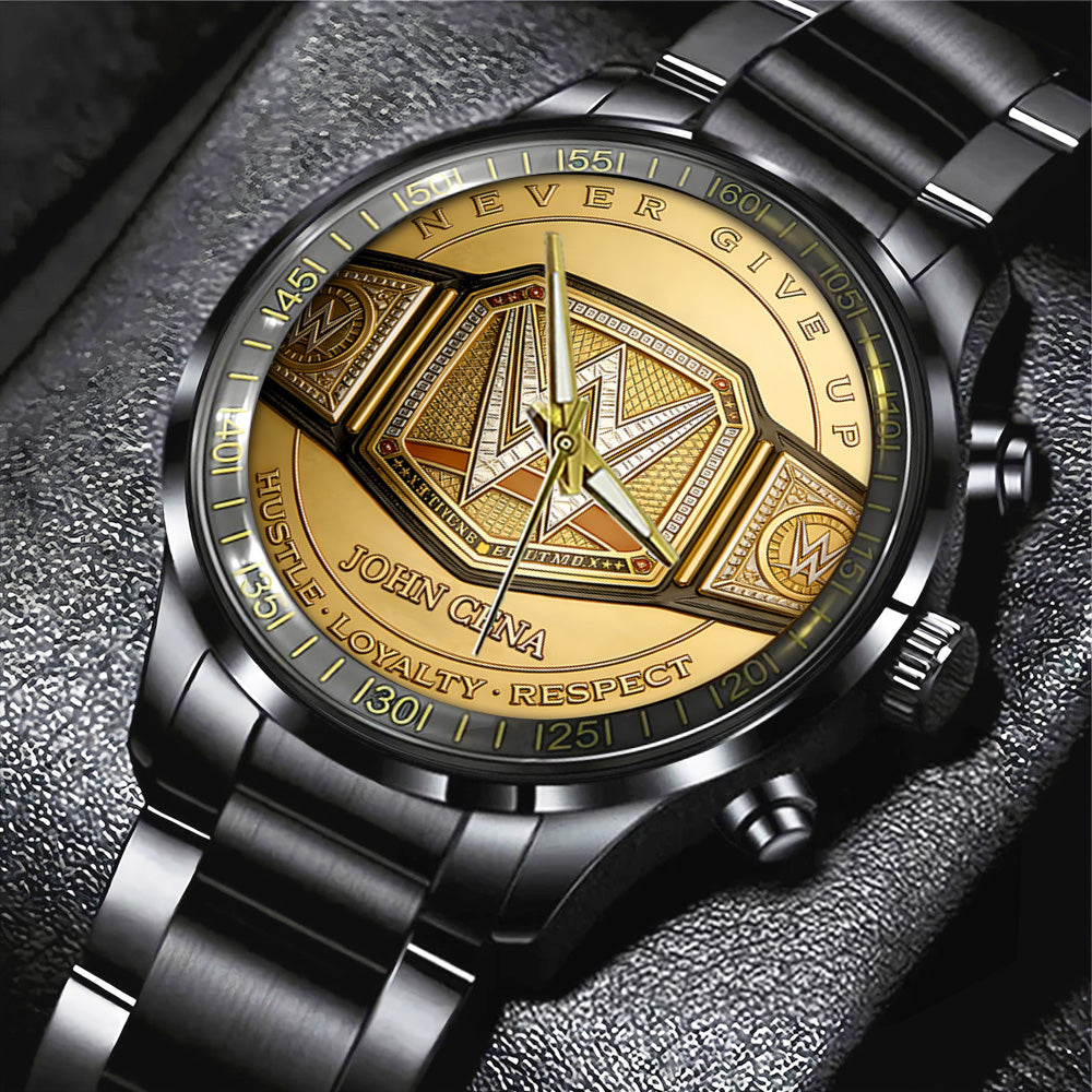 John Cena Black Stainless Steel Watch - TANTN19461