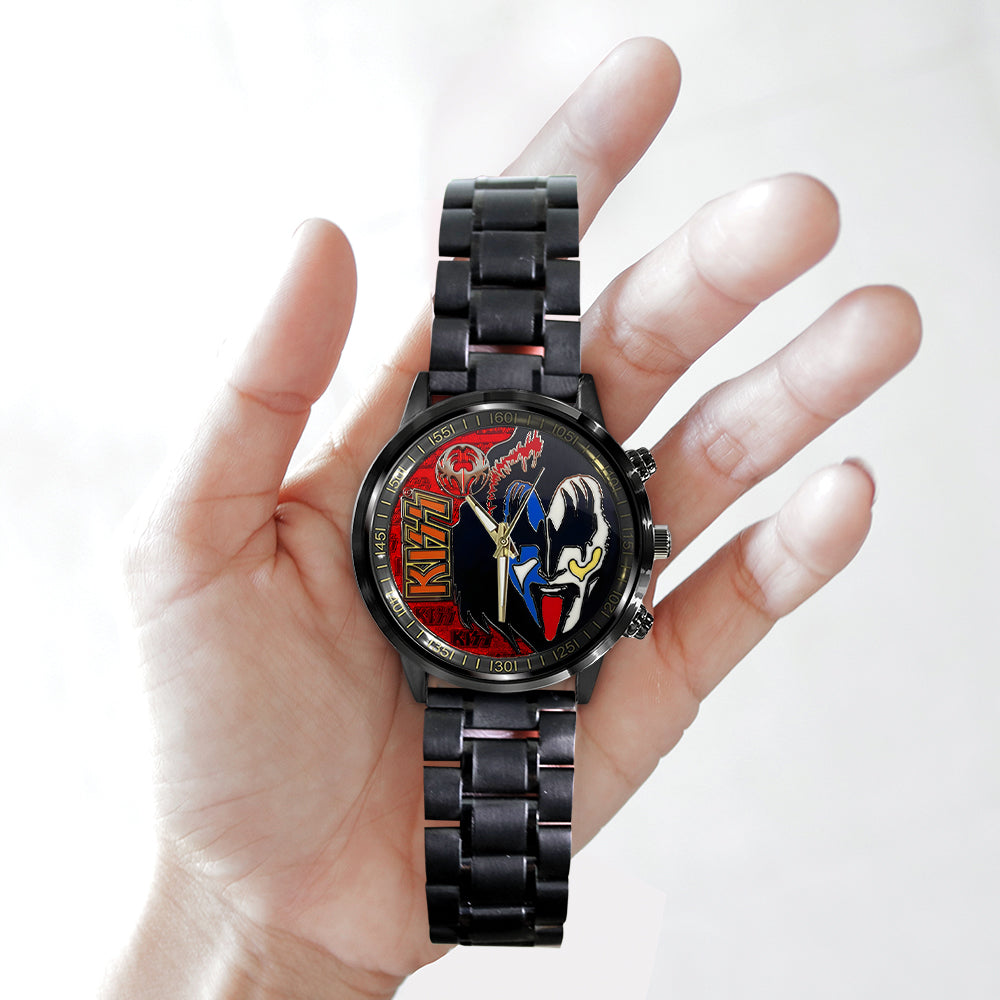 KISS Black Stainless Steel Watch - TANTN 7772