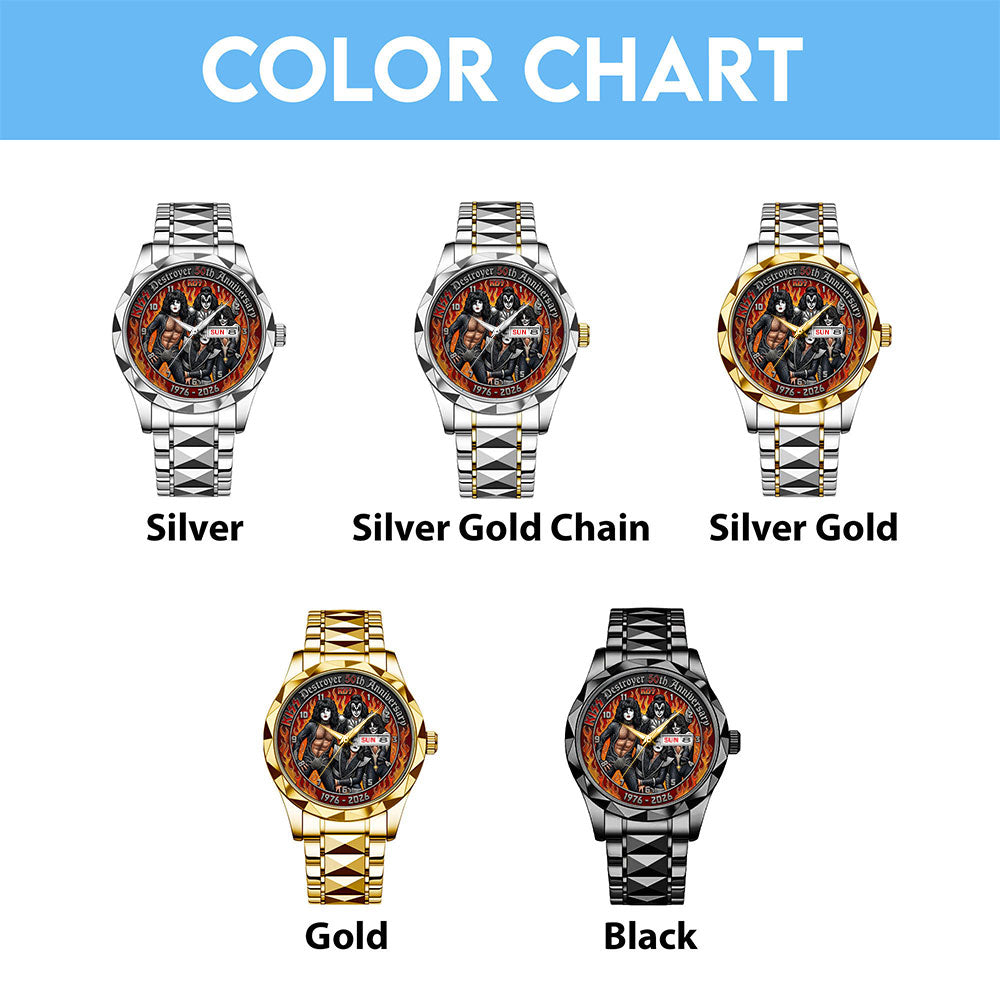 KISS Destroyer 50th Anniversary 2026 Alloy Luxury Quartz Watch - TMTHU6582