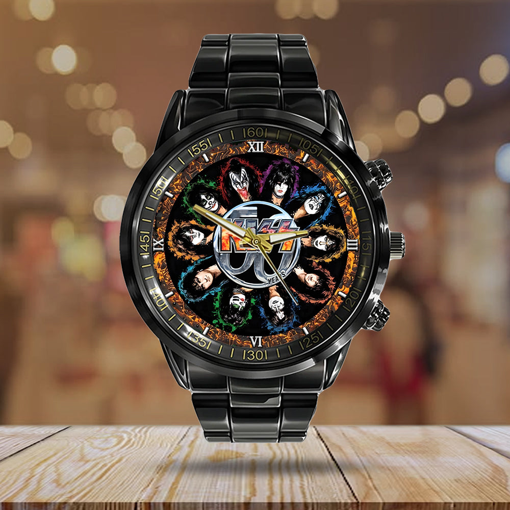 KISS Black Stainless Steel Watch - GNE NEW08