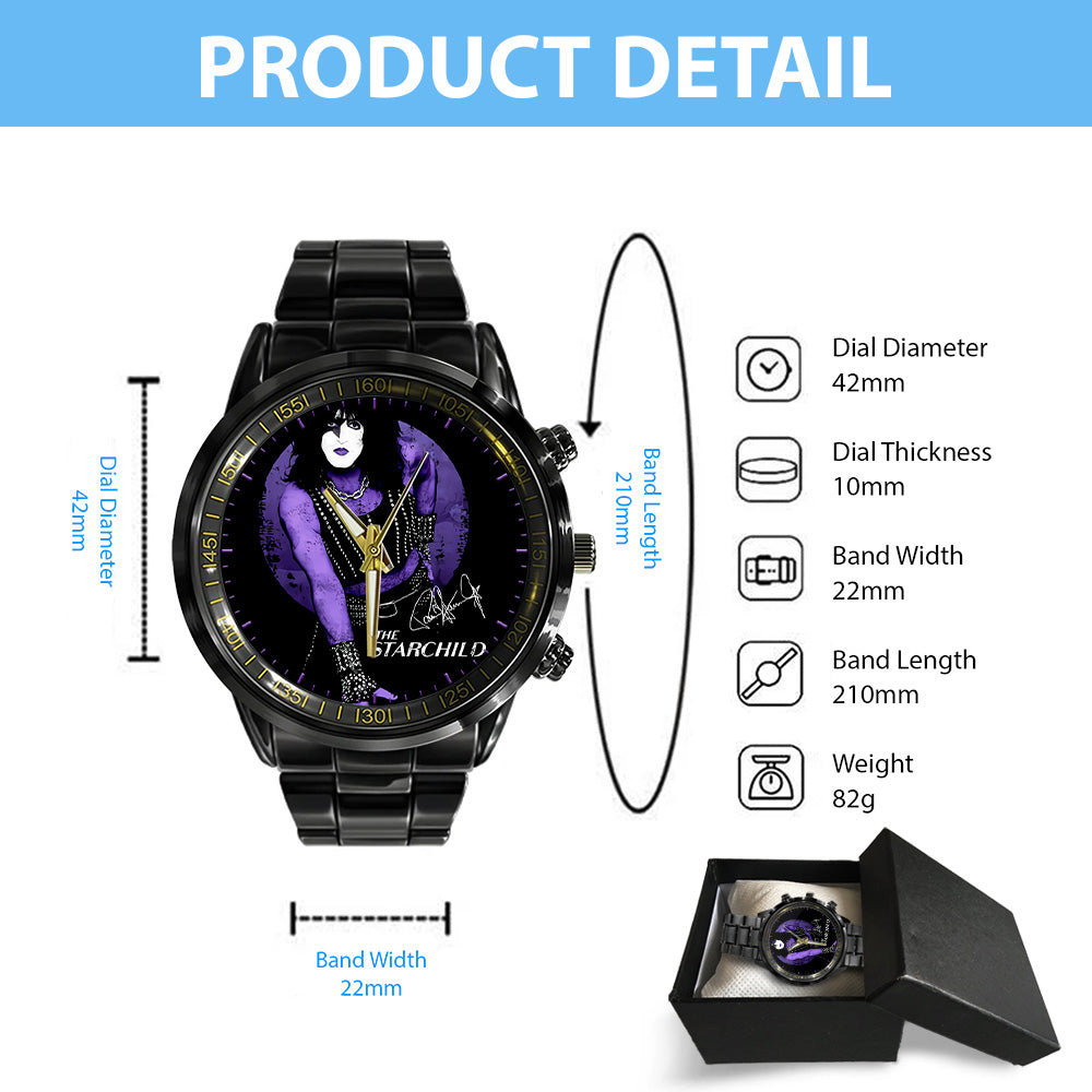 KISS Black Stainless Steel Watch - GNE 2875