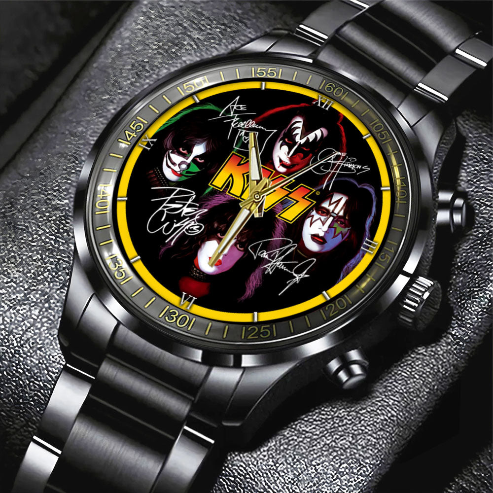 KISS Black Stainless Steel Watch - GNE 392
