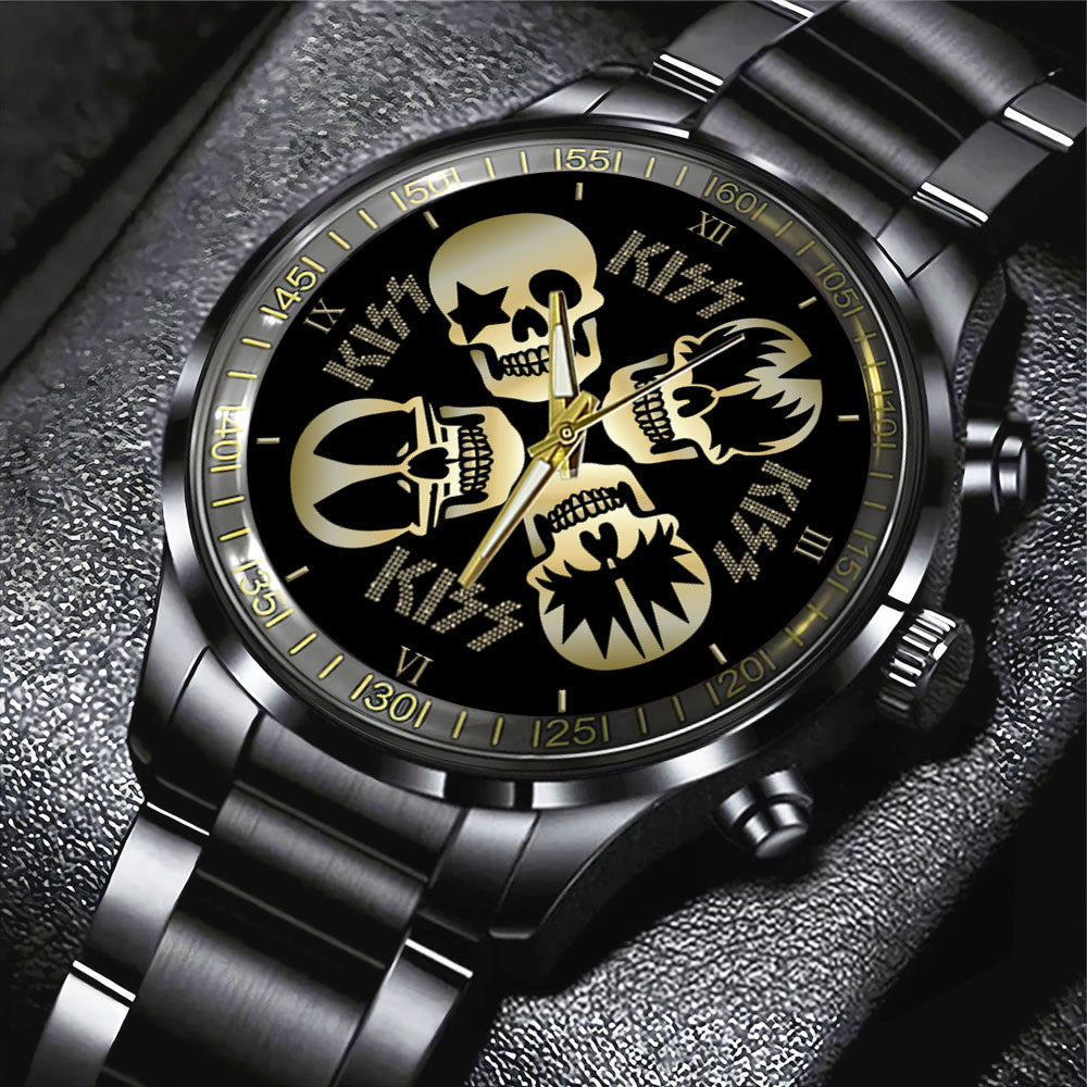 KISS Black Stainless Steel Watch - GNE 578