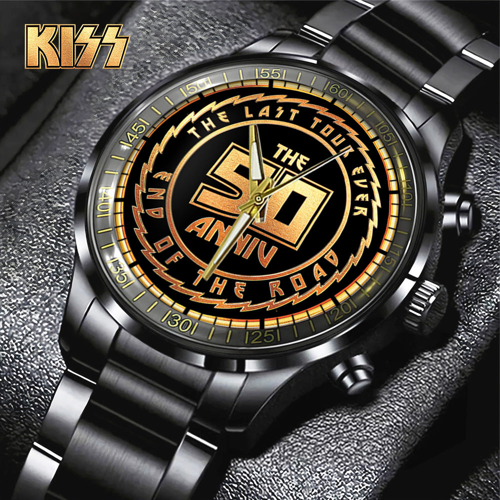 KISS Black Stainless Steel Watch - GNE 588