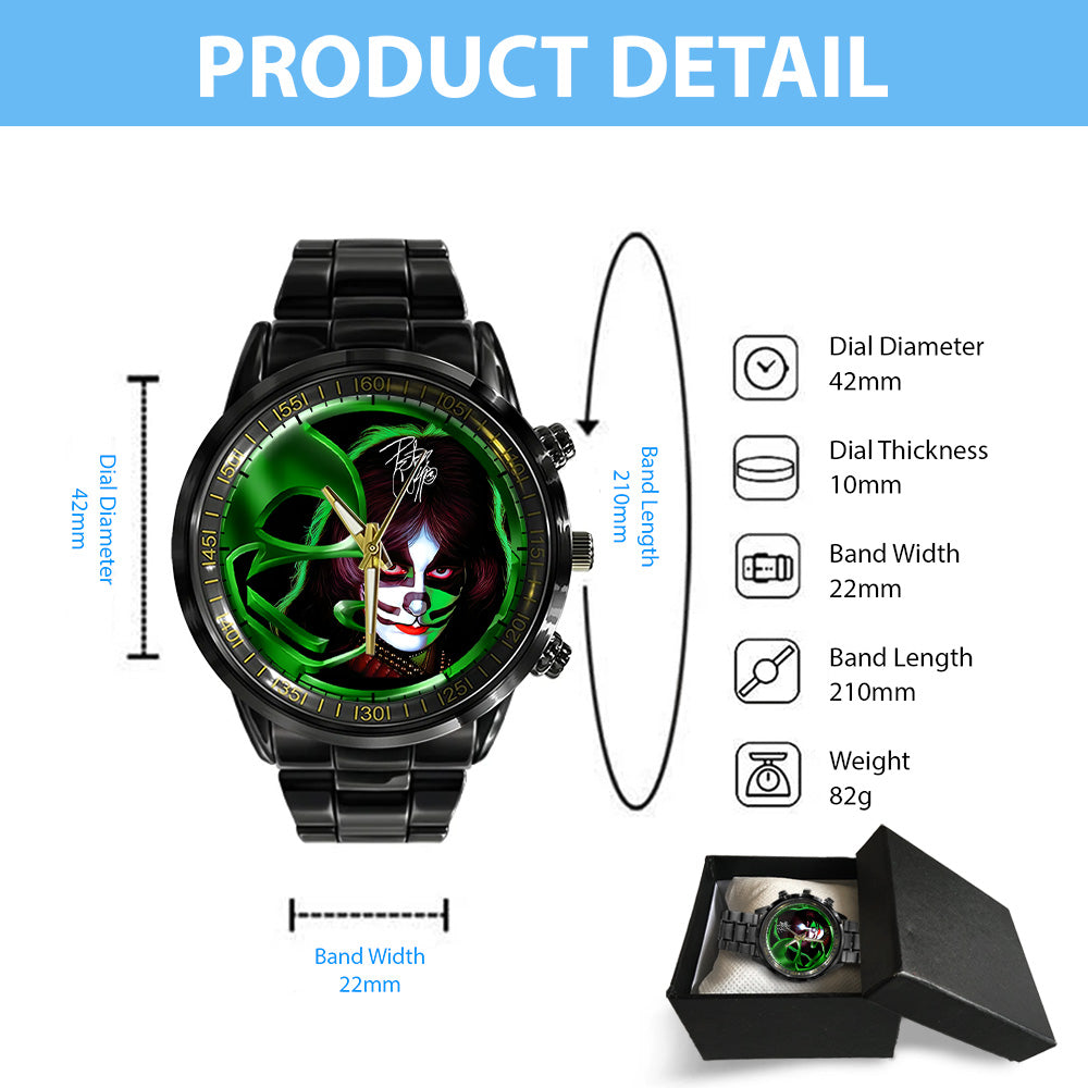 KISS Black Stainless Steel Watch - GNE 624