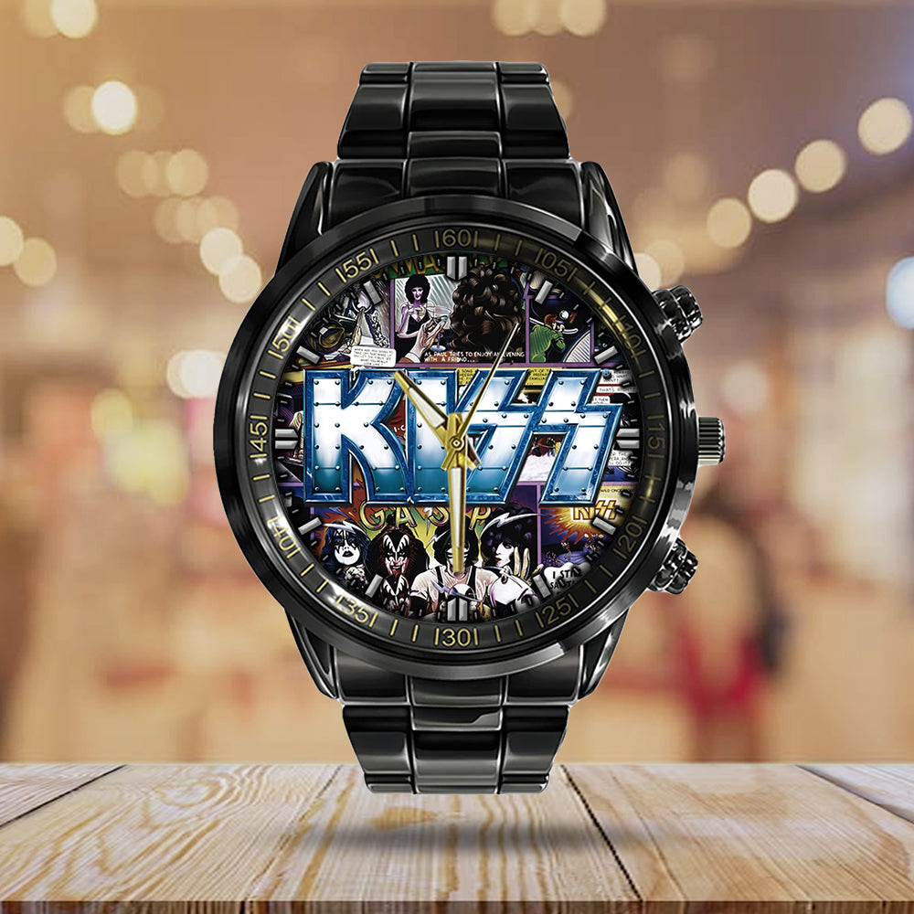 KISS Black Stainless Steel Watch - GNE 651
