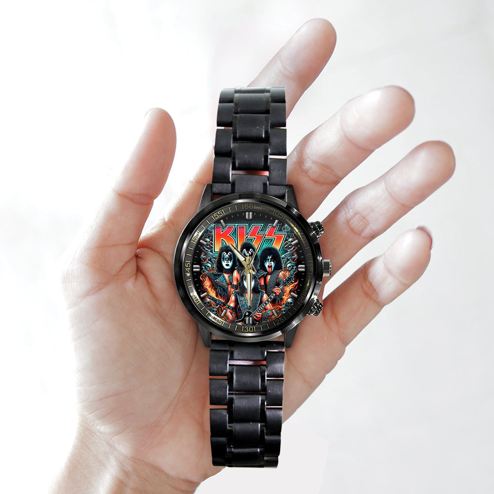 KISS Black Stainless Steel Watch - GNE 671