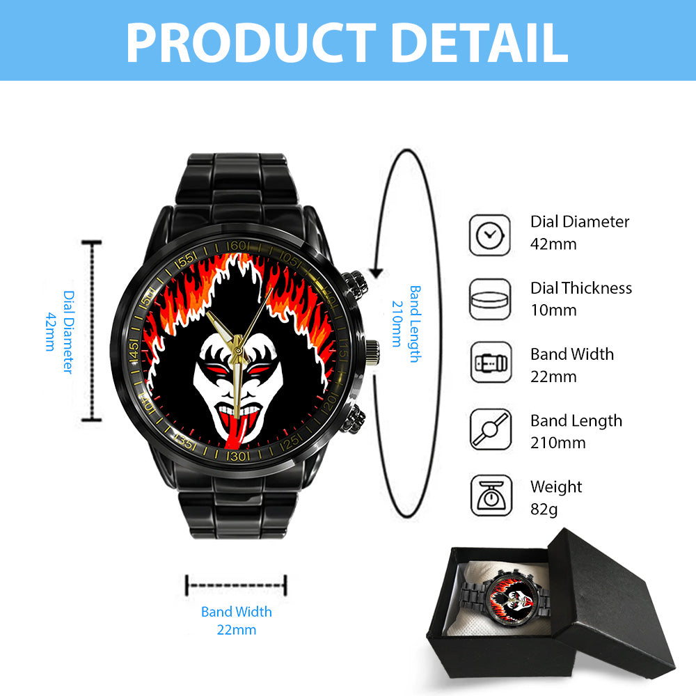 KISS Black Stainless Steel Watch - GNE 714