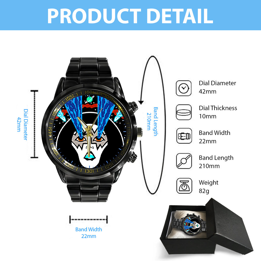 KISS Black Stainless Steel Watch - GNE 716