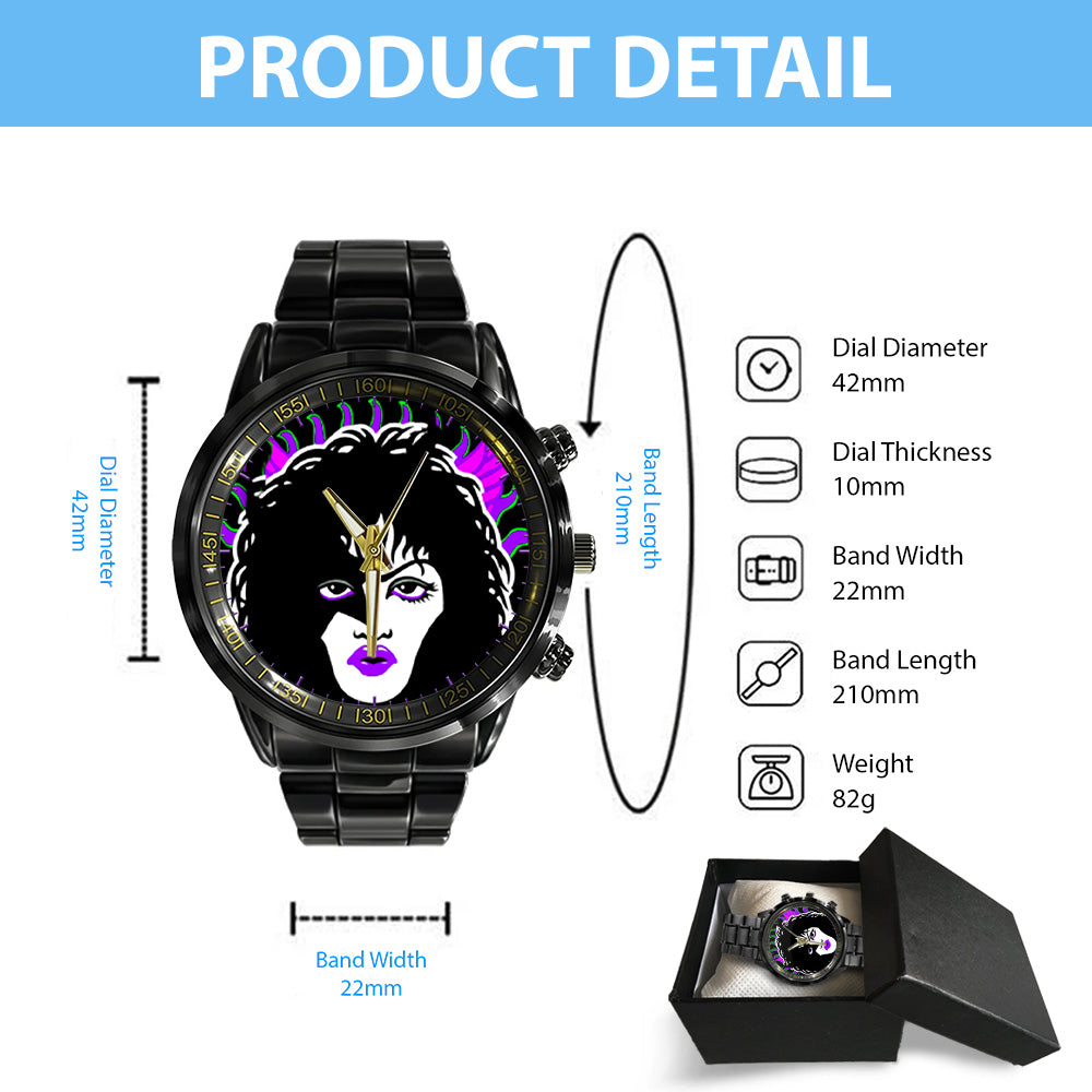 KISS Black Stainless Steel Watch - GNE 717