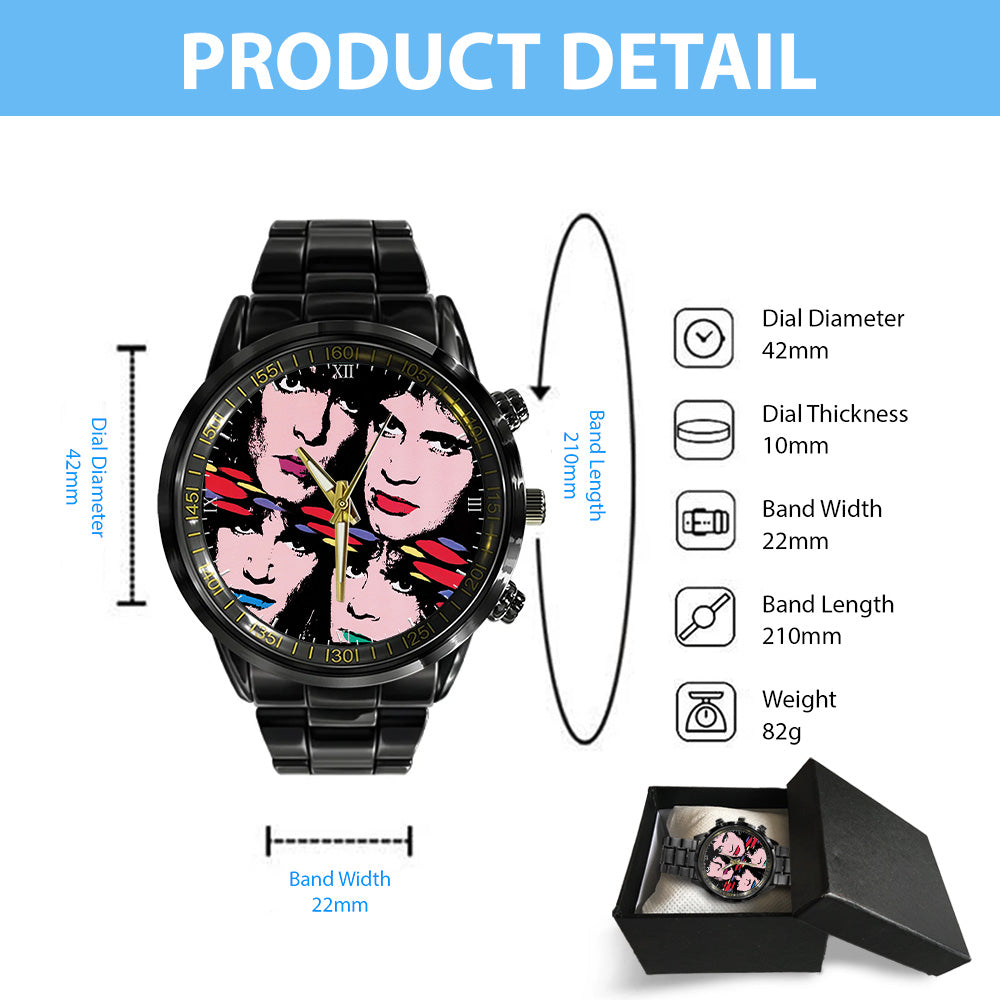 KISS Black Stainless Steel Watch - GNE 805