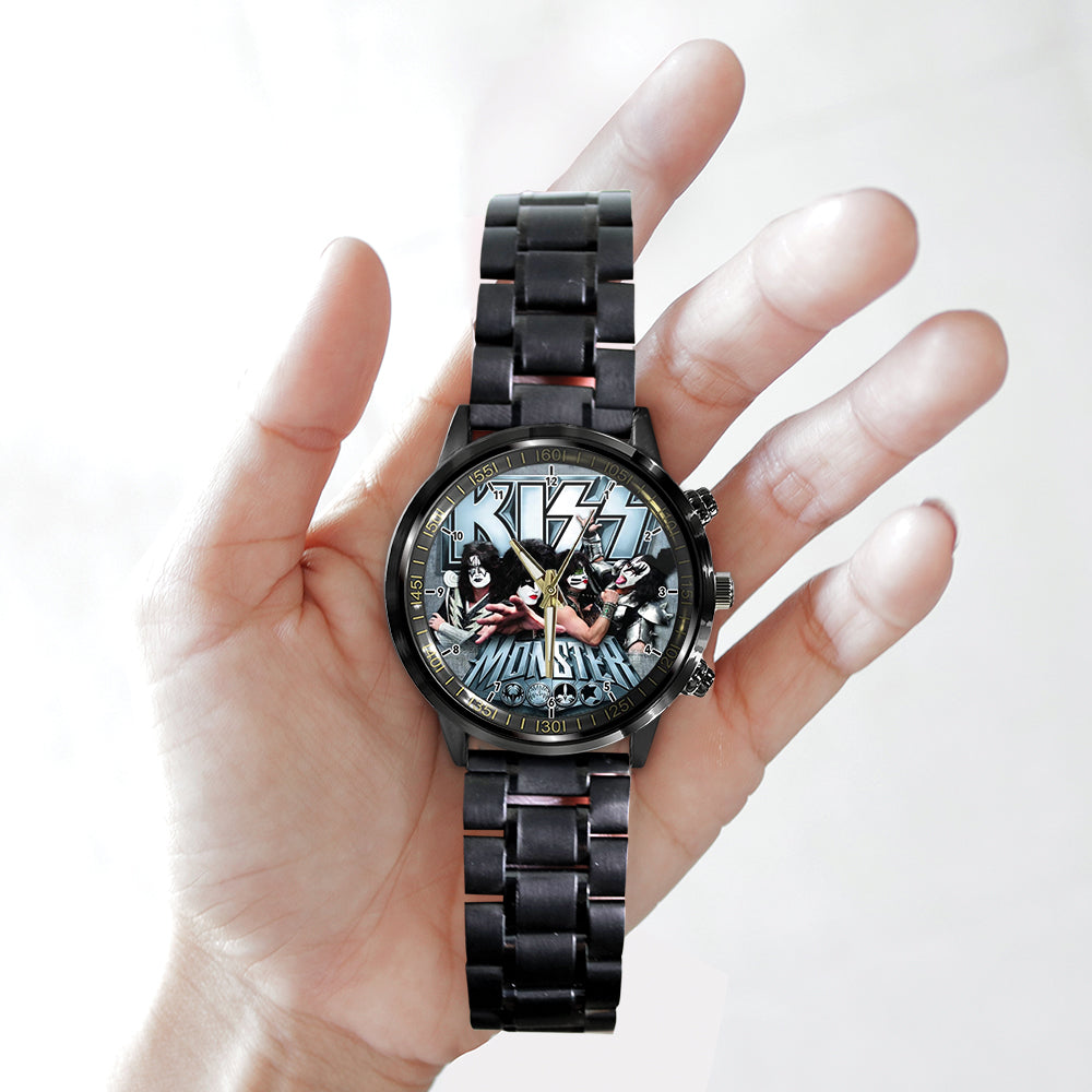 KISS Black Stainless Steel Watch - HOATT 4662