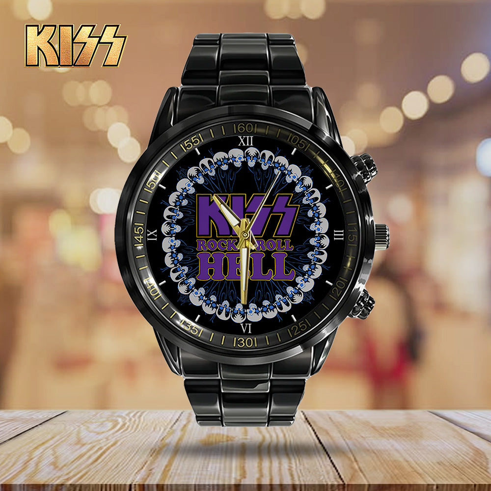 KISS Black Stainless Steel Watch - TANTN 7766