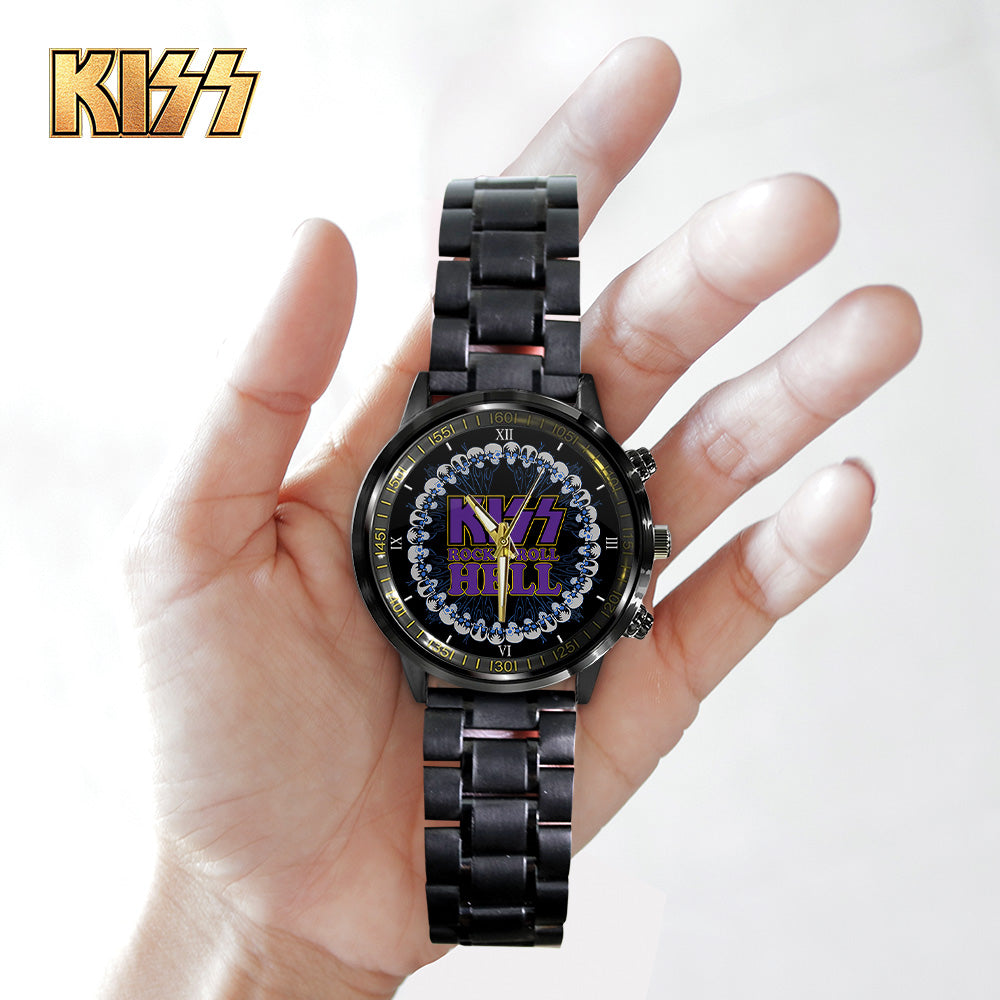KISS Black Stainless Steel Watch - TANTN 7766
