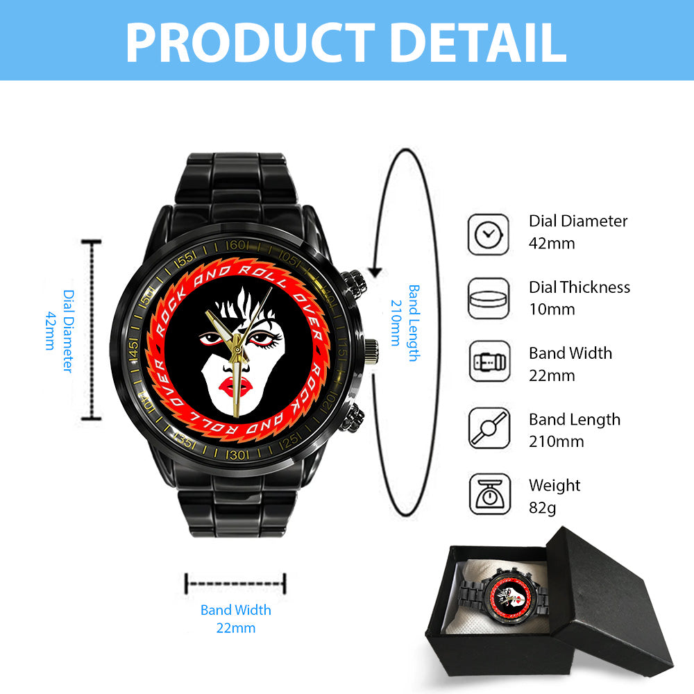 KISS Black Stainless Steel Watch - TANTN 7767