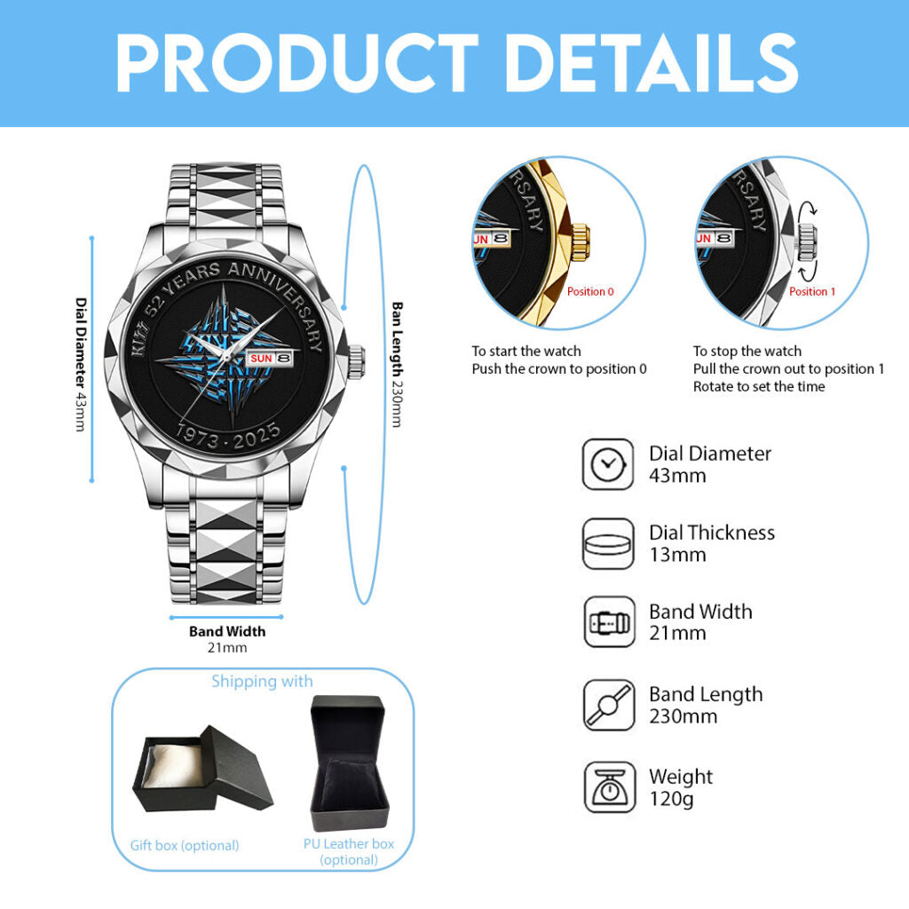 KISS 52 Years Anniversary Alloy Luxury Quartz Watch - TMTHU1596