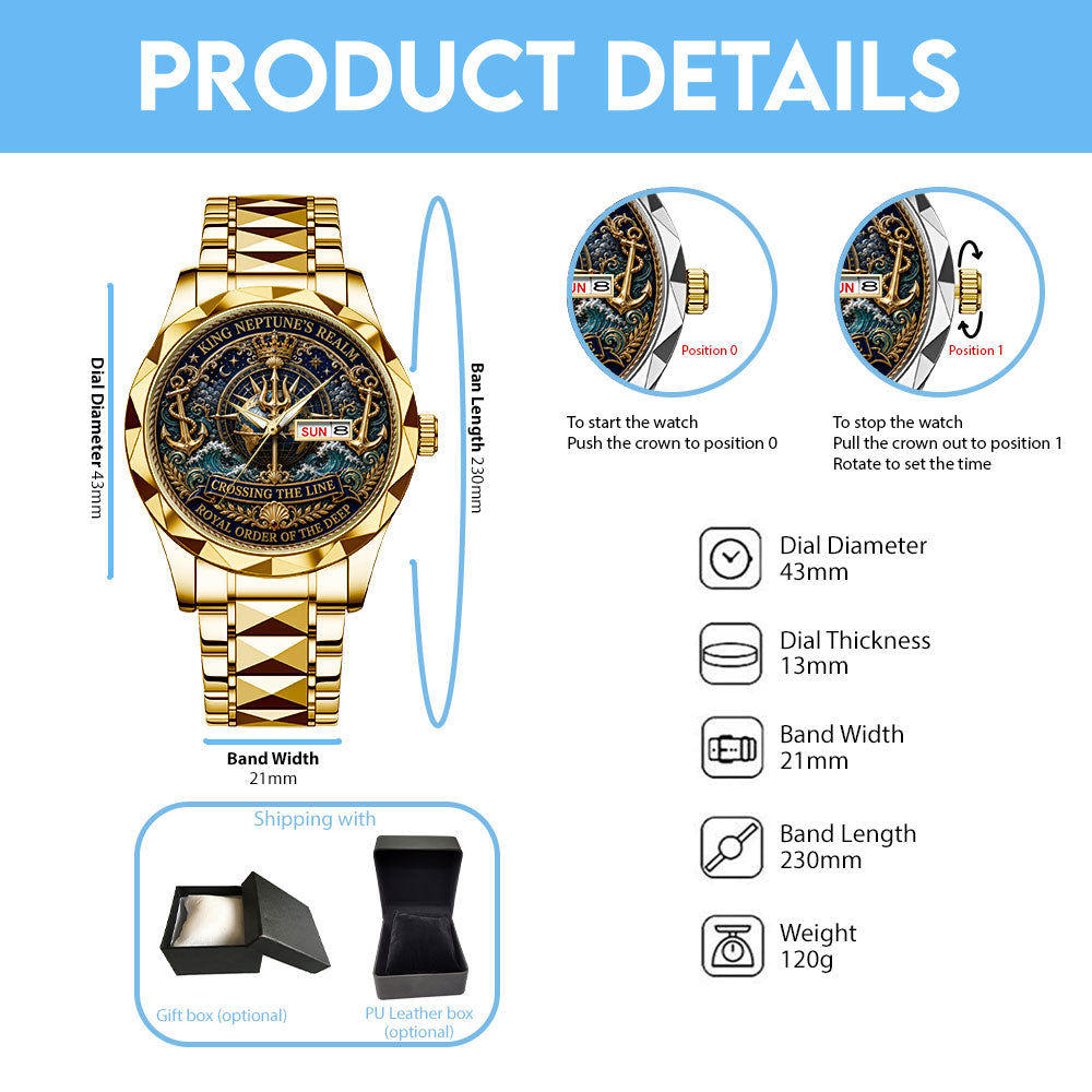 US Navy Crossing the Line Alloy Luxury Quartz Watch - TANTN24258