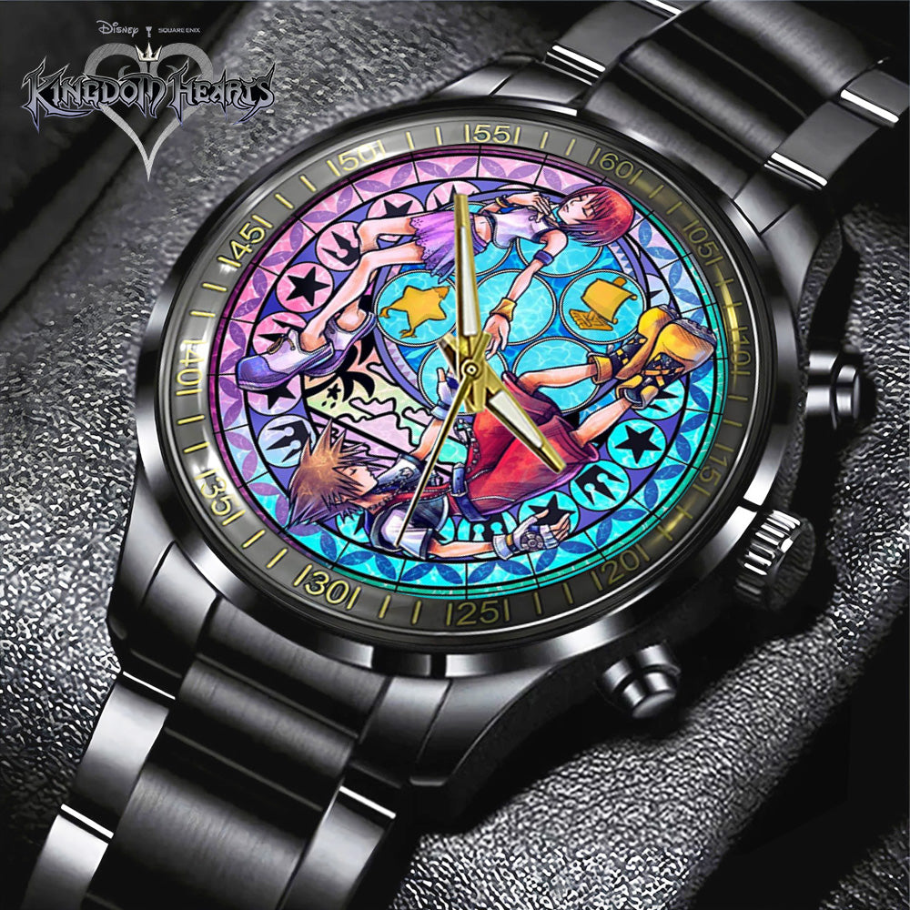 Kingdom Hearts 25th Anniversary Black Stainless Steel Watch - GNE7115
