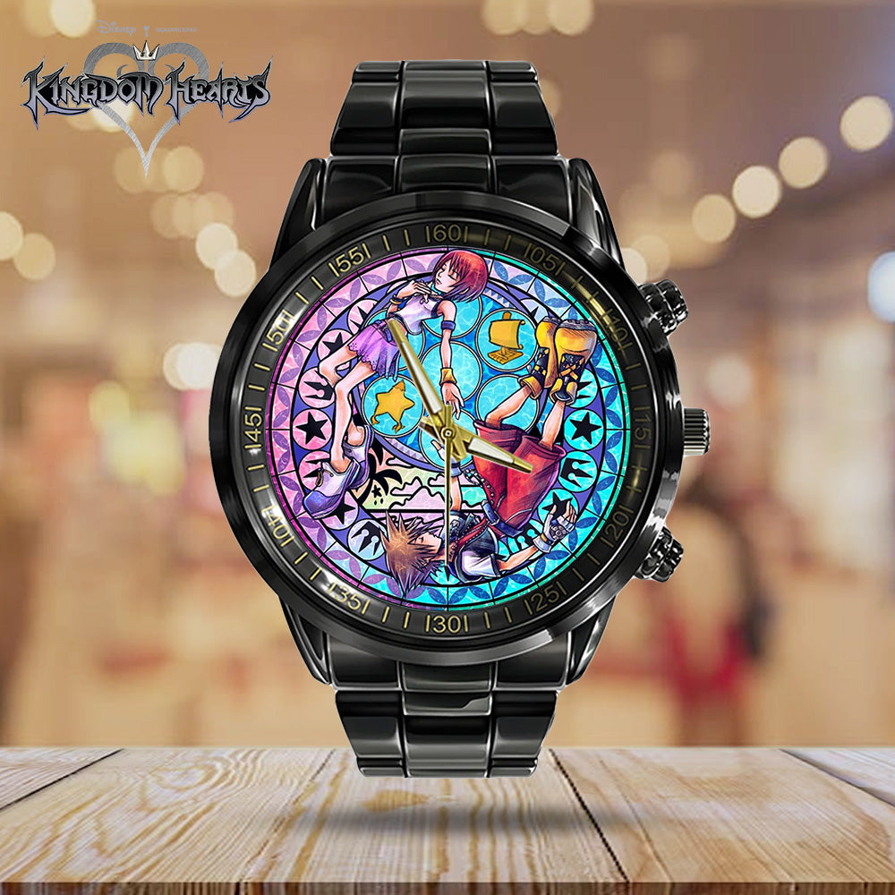 Kingdom Hearts 25th Anniversary Black Stainless Steel Watch - GNE7115