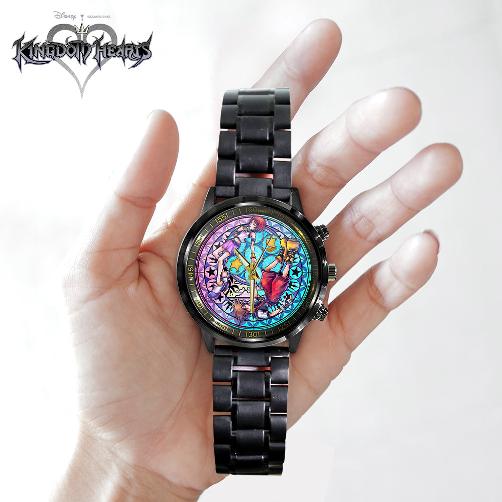Kingdom Hearts 25th Anniversary Black Stainless Steel Watch - GNE7115