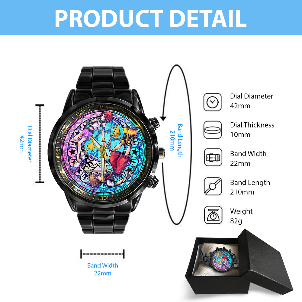 Kingdom Hearts 25th Anniversary Black Stainless Steel Watch - GNE7115