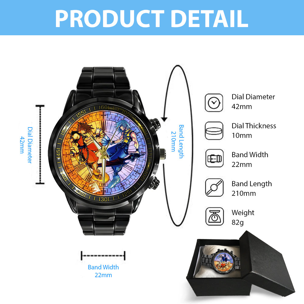 Kingdom Hearts 25th Anniversary Black Stainless Steel Watch - GNE7119