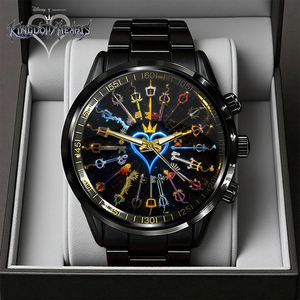 Kingdom Hearts 25th Anniversary Black Stainless Steel Watch - GNE7637