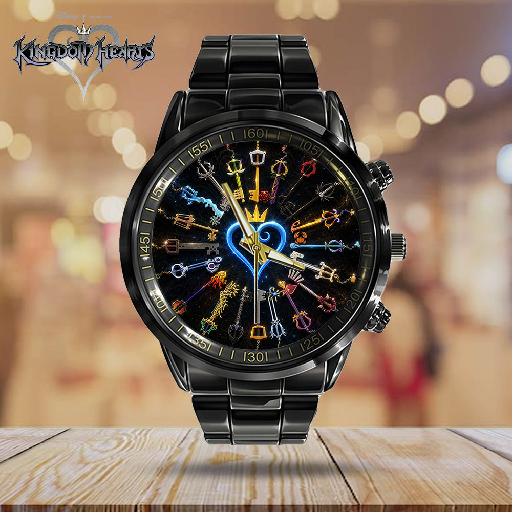 Kingdom Hearts 25th Anniversary Black Stainless Steel Watch - GNE7637