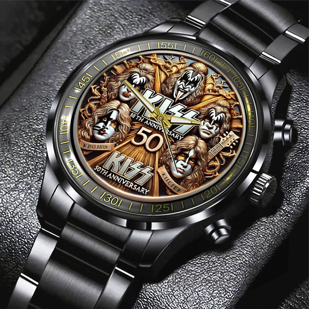 KISS Black Stainless Steel Watch - MAITM 10696