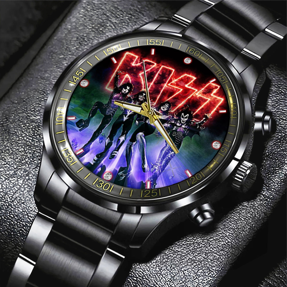 KISS Black Stainless Steel Watch - MAITM 7383