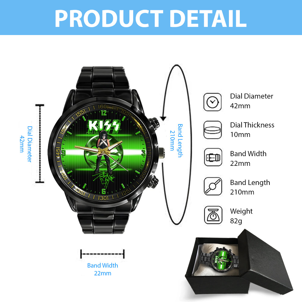 KISS Black Stainless Steel Watch - MAITM 7549