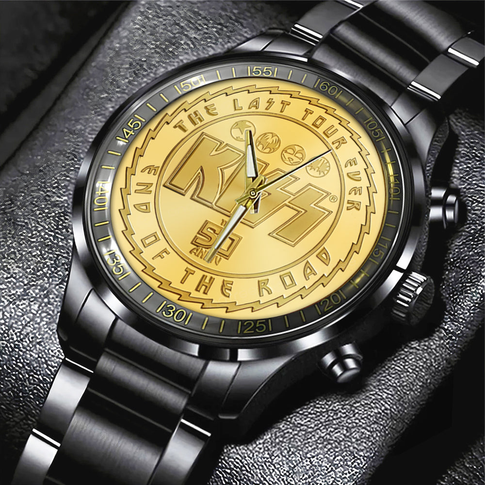 KISS Black Stainless Steel Watch - TANTN 6111