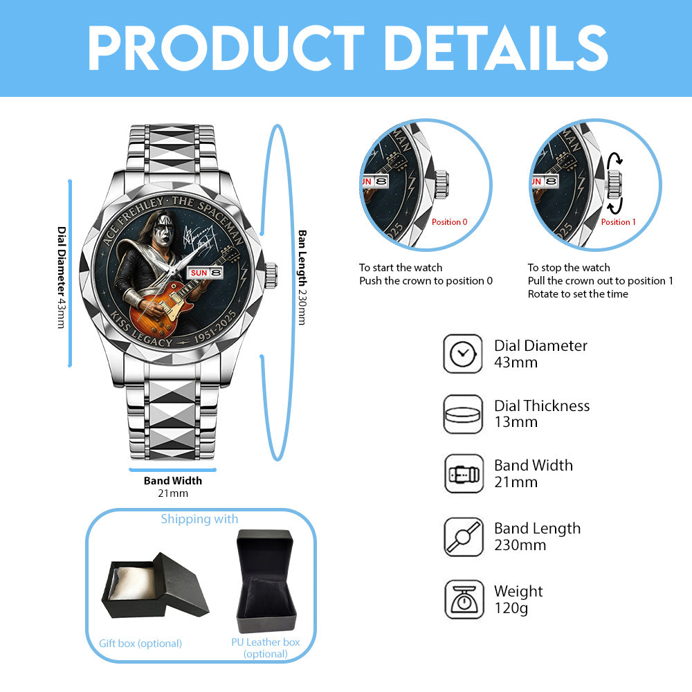 KISS x Ace Frehley Alloy Luxury Quartz Watch - TANTN17593