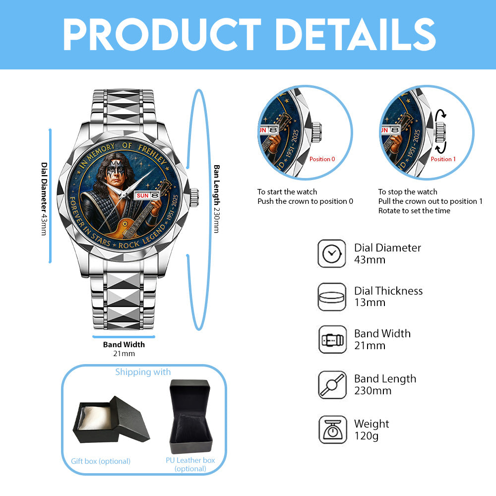 KISS x Ace Frehley Alloy Luxury Quartz Watch - TANTN17616